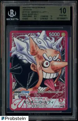 2025 One Piece Promos Japanese ST21001 Monkey D. Luffy Base Shop Vol 1 BGS 10 - Image 1