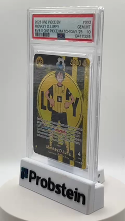 2025 ONE PIECE PROMOS BVB X ONE PIECE MATCH DAY 2025 #003 MONKEY D. LUFFY PSA 10 - Image 2