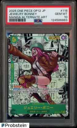 2025 One Piece OP12 Japanese Manga Alternate Art #118 Jewelry Bonney PSA 10 - Image 1