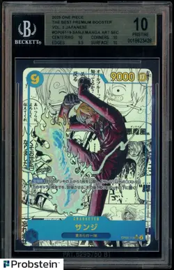 2025 One Piece The Best Premium Booster JPN OP06119 Sanji Manga BGS 10 PRISTINE - Image 1