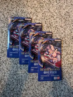 One Piece OP14 The Azure Sea’s Seven Sleeved Booster Pack - Lot Of 4 - Image 1