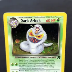 1999 Pokemon Dark Arbok Holo Rare 2/82 Team Rocket WOTC Card Vintage EX+/NM - Image 3