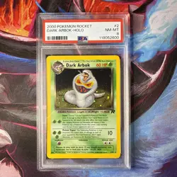 Pokemon TCG Dark Arbok Holo Rare Team Rocket 2/82 PSA 8 NM-MT WOTC Vintage - Image 1