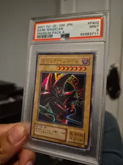 2001 YUGIOH JAPANESE PREMIUM PACK 4 DARK MAGICIAN #P4-02 PSA 9 MINT #55983711 - Image 1