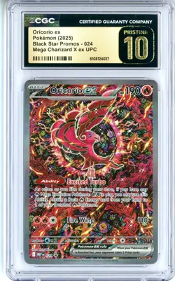 CGC GEM MINT 10 Pokemon TCG Oricorio ex 024 Me: Mega Evolution Promo Holo (2025) - Image 1