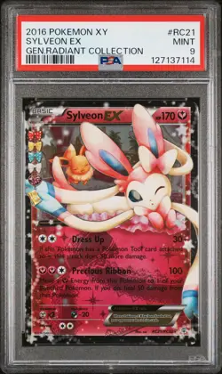 2016 POKEMON XY GENERATIONS RADIANT COLL #RC21 SYLVEON EX PSA 9 - Image 1