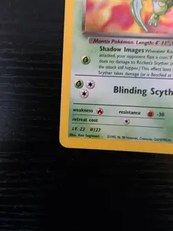 Rocket's Scyther 13/132 Holo Gym Heroes Pokemon TCG MP Moderately Played English - Image 3