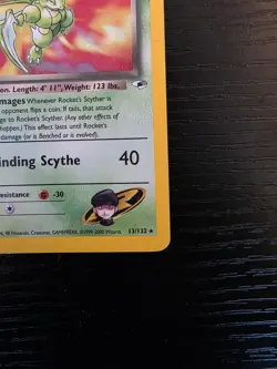 Rocket's Scyther 13/132 Holo Gym Heroes Pokemon TCG MP Moderately Played English - Image 4