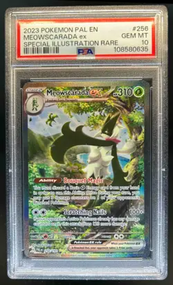 2023 Pokemon Scarlet & Violet Paldea Evolved Meowscarada ex #256/193 PSA 10 - Image 1