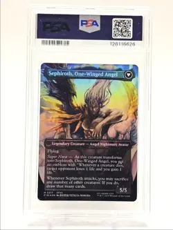 SEPHIROTH, FABLED SOLDIER 2025 MAGIC FF ARTIST BORDERLESS FOIL PSA 10 Q6095 - Image 2