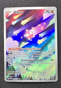 Pokemon TCG Minior Card 201/182 Paradox Rift Holo Illustration Rare NM Condition - Image 1