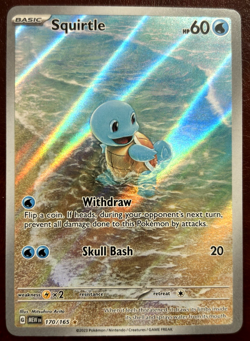 Pokemon TCG Squirtle 170/165 Scarlet & Violet 151 Ir Holo Near Mint Card - Image 1