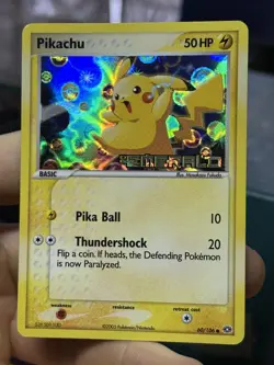 Pikachu 60/106 EX Emerald 2005 Reverse Holo Pokemon Card TCG - Image 4