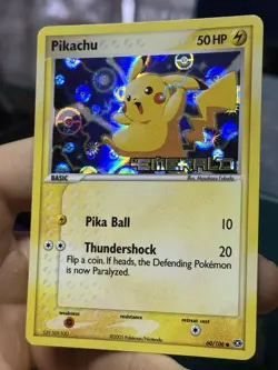 Pikachu 60/106 EX Emerald 2005 Reverse Holo Pokemon Card TCG - Image 5