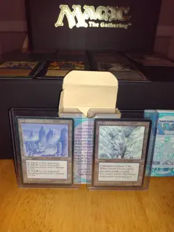 MTG Ice Age 68 Card Lot, Glacial Chasm, Karplusan Forest W/ Deck Box & Rule Book - Image 1