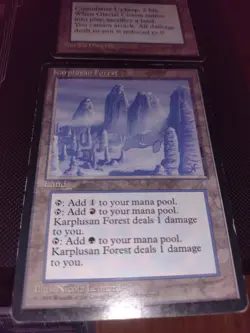 MTG Ice Age 68 Card Lot, Glacial Chasm, Karplusan Forest W/ Deck Box & Rule Book - Image 2