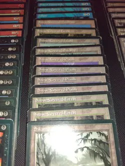 MTG Ice Age 68 Card Lot, Glacial Chasm, Karplusan Forest W/ Deck Box & Rule Book - Image 5