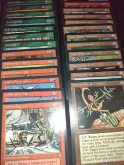 Magic The Gathering 60 Card Ice Age Lot with Starter Deck Box and Rule Book MTG - Image 3