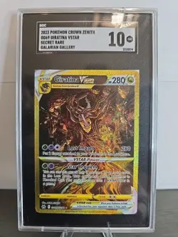 Giratina VSTAR GG69/GG70 Gold Alt Art Crown Zenith Pokemon 2023 SGC 10 Gem Mint - Image 1