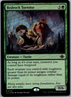 #176 Bedrock Tortoise The Lost Caverns of Ixalan Rare Foil - Image 1