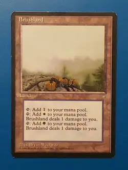 MTG Brushland Ice Age Regular Rare - Image 1