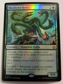 MtG Foil Mossborn Hydra FDN Foundations Magic the Gathering - Image 1