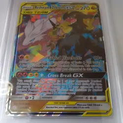 2019 Pokemon Sun & Moon Cosmic Eclipse Reshiram & Zekrom GX 157/236 PSA 9 Mint - Image 4