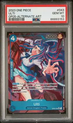 One Piece Awakening of the New Era - Ulti SR Alternate Alt Art #OP05-043 PSA 10 - Image 1