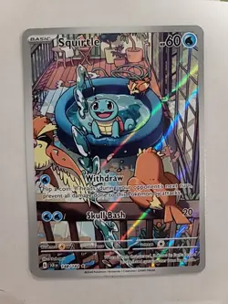 Pokemon Squirtle TCG 148/142 Stellar Crown Illustration Rare Card NM Condition - Image 1