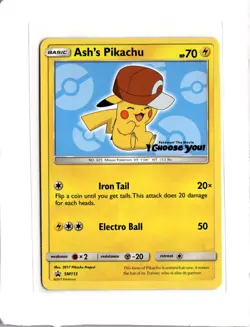 Pokemon TCG Ash's Pikachu - Promo SM Promos SM113 - Image 1