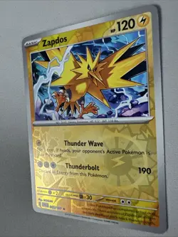 Pokemon TCG * SV Twilight Masquerade * 65/167 Zapdos REVERSE HOLO Rare * NM - Image 2