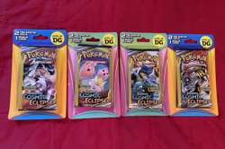 Pokemon 2021 Sun & Moon Cosmic Eclipse Lot Of 4 Hanger Packs (2 mini packs per) - Image 4