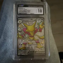 Pokemon Alakazam ex CGC 10 Paldean Fates 215/091 Shiny Ultra Rare Holo - Image 1