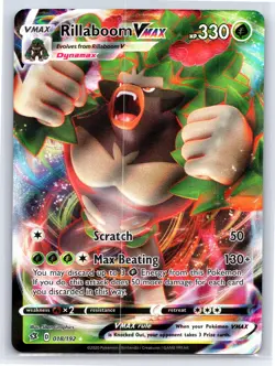 Rillaboom VMAX 018/192 - Pokemon Rebel Clash - Ultra Rare - NM - Image 1