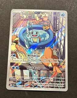 2024 POKEMON SCARLET & VIOLET STELLAR CROWN SQUIRTLE ILLUSTRATION RARE #148/142 - Image 2