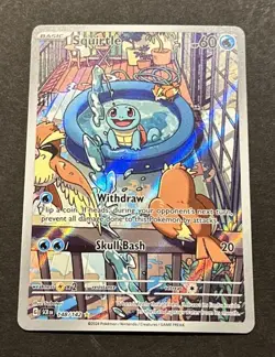 2024 POKEMON SCARLET & VIOLET STELLAR CROWN SQUIRTLE ILLUSTRATION RARE #148/142 - Image 5