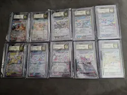 Pokemon Tcg full terastal festival eeveelutions ex cgc pristine 10 Lot 10 Slabs - Image 1