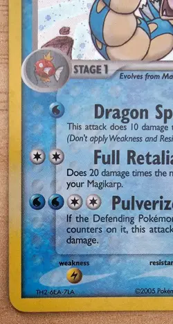 Pokemon Gyarados TCG Holo Rare 8/107 Deoxys MP 2005 Card - Image 5