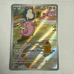 Pokemon Chansey Illustration Twilight Masquerade Rare Card 187/167 NM Condition - Image 1