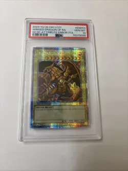 PSA 10 Winged Dragon of Ra LC01-EN003 QCR Yugioh Quarter Century Secret Rare - Image 1