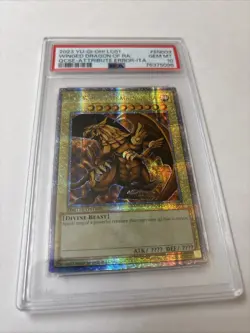 PSA 10 Winged Dragon of Ra LC01-EN003 QCR Yugioh Quarter Century Secret Rare - Image 2