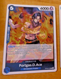 ONE PIECE TWO LEGENDS ENGLISH CARD HOLO RARE GAME CARTE ACE OP08-052 EN MINT - Image 1