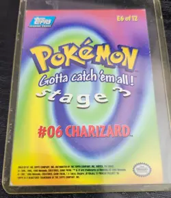 1999 Pokemon Topps Movie Charizard E6 Holo Foil + Bonus - Image 2