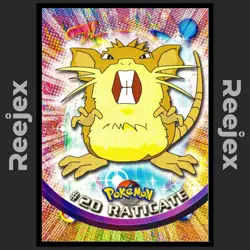 Raticate (Chrome) - #20 - Rare - Black - Topps Trading Cards Series 1 - NM/M - Image 1