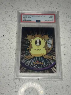 1999 Topps Pokemon T.V. #20 Raticate Foil PSA 9 - Image 1