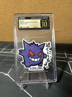 CGC Pristine 10 Gengar B-Side Label Pokemon Stickers 2019 Japan Exclusive - Image 1