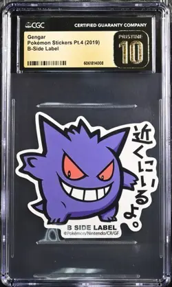 ✨✨✨ CGC 10 Pristine 2019 Pokemon B-Side Label Stickers Gengar - Image 1