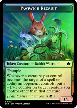 MTG FOIL {Food Token} // {Pawpatch Recruit Token} - Bloomburrow #027 - Image 2