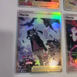 Lot of 4 Custom holo Marnie Trainer Pokemon Trading Card sleeved & top loaded - Image 2