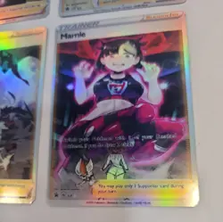 Lot of 4 Custom holo Marnie Trainer Pokemon Trading Card sleeved & top loaded - Image 3
